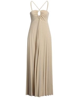 Kaos Maxi Dress Cotton, Polyester, Polyamide, Metallic Polyester, Elastane - Natural