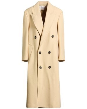 Ami Paris Coat Virgin Wool, Polyamide - Natural