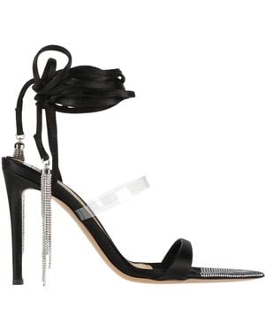 Alexandre Vauthier Sandals Textile Fibers - Black