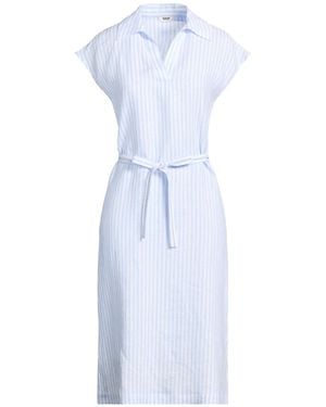 Peserico Sky Midi Dress Linen - Blue
