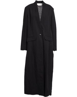 Isabel Benenato Overcoat & Trench Coat Cotton, Linen - Black