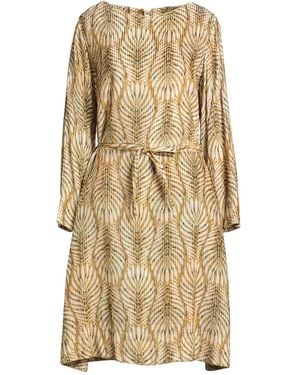 Pomandère Khaki Midi Dress Viscose - Natural