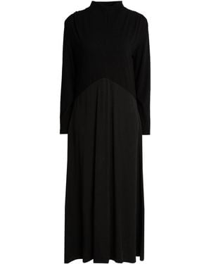 European Culture Maxi Dress Lyocell, Cotton, Elastane - Black