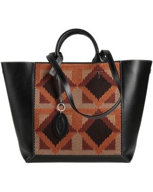 Tod's Shoulder Bag Leather, Textile Fibres - Black