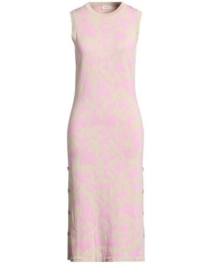 Agnona Midi Dress Cotton, Cashmere, Metal - Pink