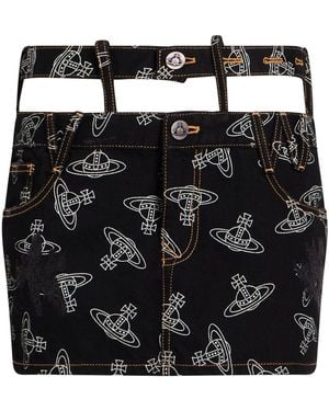 Vivienne Westwood Denim Skirt Cotton - Black