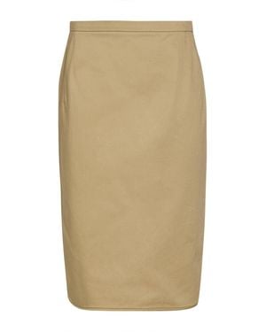 N°21 Khaki Midi Skirt Cotton, Elastane - Natural