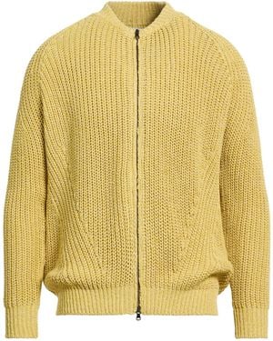 Aion Mustard Cardigan Cotton, Linen - Yellow