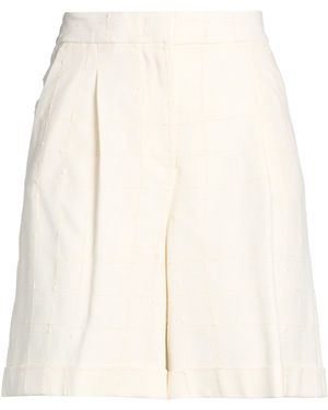 Peserico Ivory Shorts & Bermuda Shorts Viscose, Cotton, Polyamide - Natural