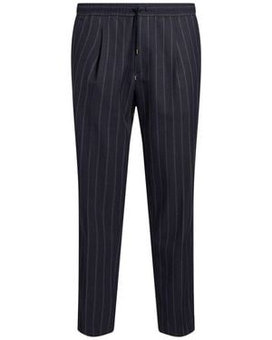 Briglia 1949 Midnight Pants Cotton, Virgin Wool - Blue