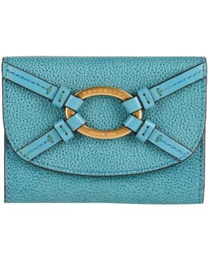 The Bridge Wallet Leather - Blue