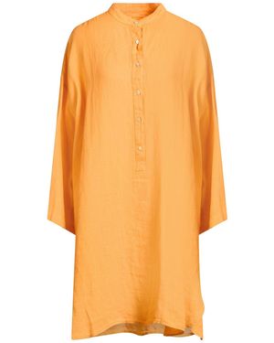 120% Lino Minivestido - Naranja