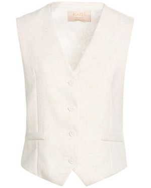 Kaos Ivory Tailored Vest Polyester, Viscose, Linen - White