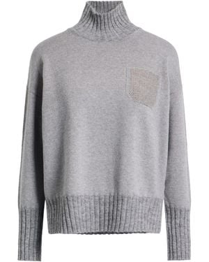 Peserico Rollkragenpullover - Grau