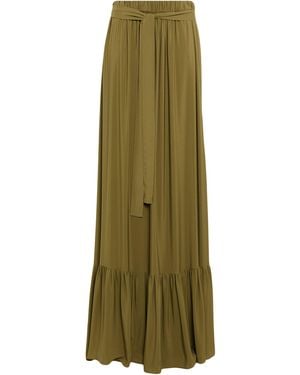 Jucca Military Maxi Skirt Acetate, Silk - Green