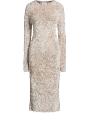 Marine Serre Midi-Kleid - Natur