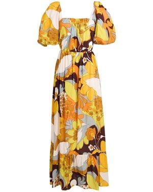 Antik Batik Midi Dress Cotton - Metallic