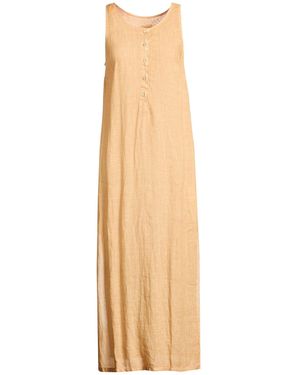 120% Lino Camel Maxi Dress Linen - Natural