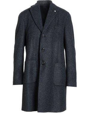 L.B.M. 1911 Midnight Coat Polyester, Acrylic, Virgin Wool - Blue