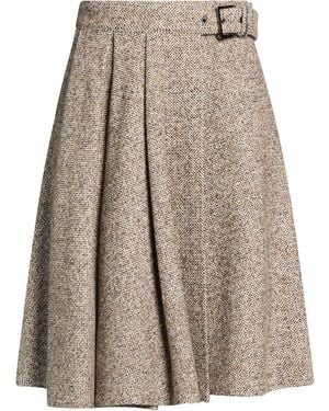 Brunello Cucinelli Midi Skirt Virgin Wool, Silk, Polyamide, Ecobrass - Brown