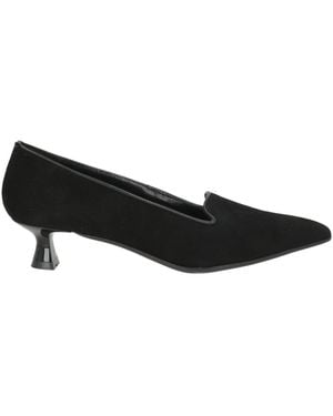 Piumi Court Shoes Leather - Black