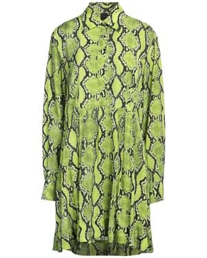 Pinko Pleated Crepe Shirt Dress with Pockets - Green