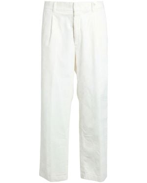 Closed Trousers Cotton, Elastane - White