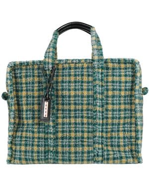 Marni Handbag Acrylic, Cotton, Polyester, Cow Leather - Green