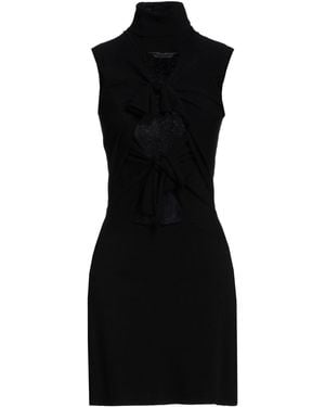 MSGM Mini Dress Viscose, Polyamide, Merino Wool - Black