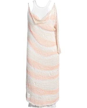Sportmax Midi Dress Cotton, Polyamide, Jute - White