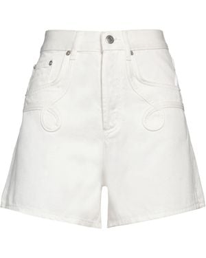 Maje Denim Shorts Cotton, Polyester - White