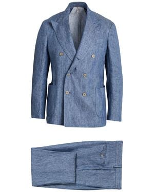 Santaniello Suit Linen - Blue