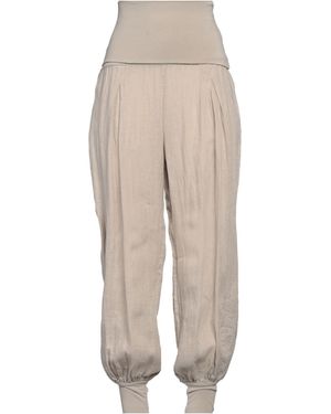 ALESSIA SANTI Sand Trousers Linen, Cotton, Elastane - Natural