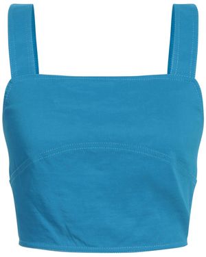 Pinko Azure Top Linen, Viscose, Elastane - Blue