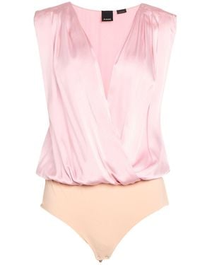 Pinko Bodysuit Silk, Elastane - Pink