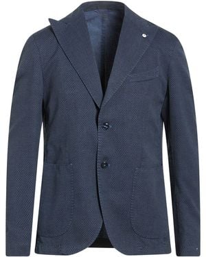 L.B.M. 1911 Blazer Cotton, Linen, Mohair Wool - Blue
