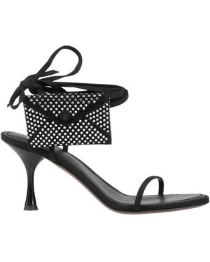 Neous Sandals Leather, Textile Fibers - Black