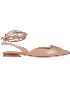 Fabi Blush Ballet Flats Leather - Natural