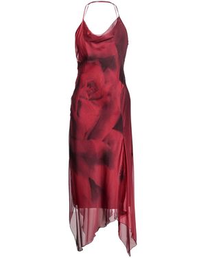 Alberta Ferretti Maxi Dress Silk - Red