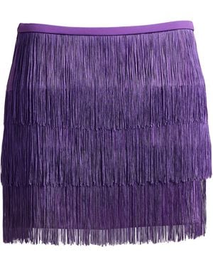 Pinko Mini Skirt Polyester, Elastane - Purple