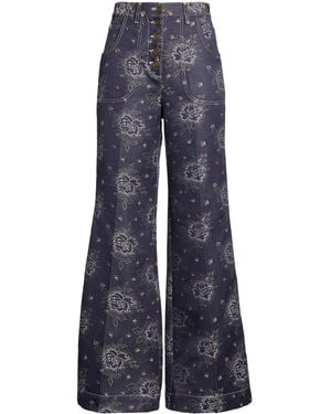 Etro Trousers Polyester, Cotton - Blue