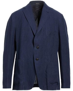 Emporio Armani Blazer Linen - Blue