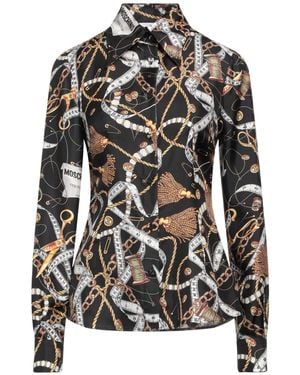 Moschino Taupe Shirt Silk - Black