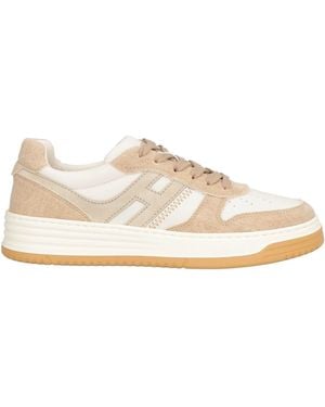 Hogan Trainers Leather, Textile Fibres - Natural