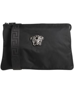 Versace Cross-Body Bag Polyamide, Calfskin - Black