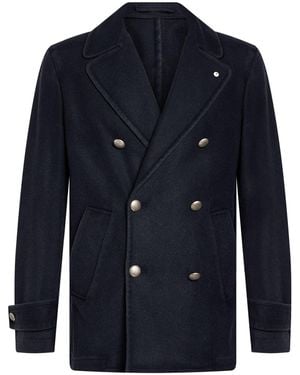 L.B.M. 1911 Midnight Coat Virgin Wool, Nylon - Blue