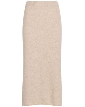 Peserico Midi Skirt Alpaca Wool, Polyamide, Polyester, Merino Wool - Natural