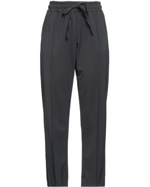 Cruna Charcoal Trousers Polyester, Virgin Wool, Elastane - Grey