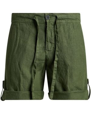 120% Lino Military Shorts & Bermuda Shorts Linen - Green
