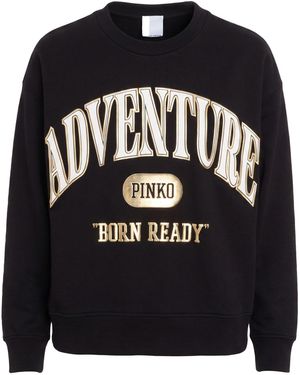 Pinko Denim Sweatshirt Cotton, Elastane - Black